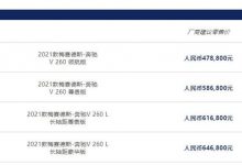 售61.68万元 2021款奔驰V级新车型上市-深圳汽车网