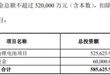 用于锂电池 孚能科技拟募资不超52亿元-深圳汽车网