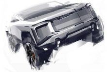 搭封闭式前脸 曝GMC电动皮卡设计草图-深圳汽车网