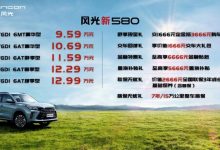 售9.59万元起 全新一代风光580上市-深圳汽车网