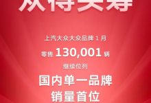 上汽大众大众品牌1月零售销量超13万辆-深圳汽车网