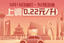 5月16日24时：92号汽油上调0.22元/升-深圳汽车网