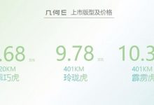 售8.68万起 纯电小型SUV几何E正式上市-深圳汽车网