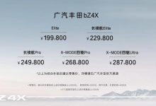 售价19.98万起 广汽丰田bZ4X正式上市-深圳汽车网