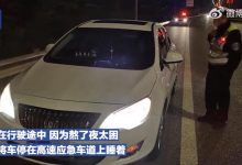 喝酒看世界杯后 男子高速应急车道睡着-深圳汽车网