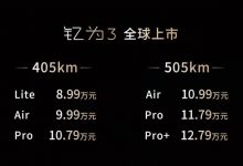 售8.99万起/海豚竞品？ 江淮钇为3上市-深圳汽车网