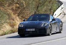 搭量产大灯 保时捷718纯电动版最新谍照-深圳汽车网