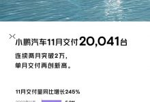 同比增长245% 小鹏11月交付新车20041台-深圳汽车网