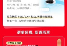 EAP 30天使用权等 特斯拉新春福利发布-深圳汽车网